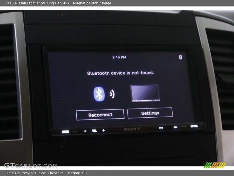 Magnetic Black / Beige 2016 Nissan Frontier SV King Cab 4x4