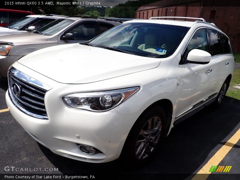 Majestic White / Graphite 2015 Infiniti QX60 3.5 AWD