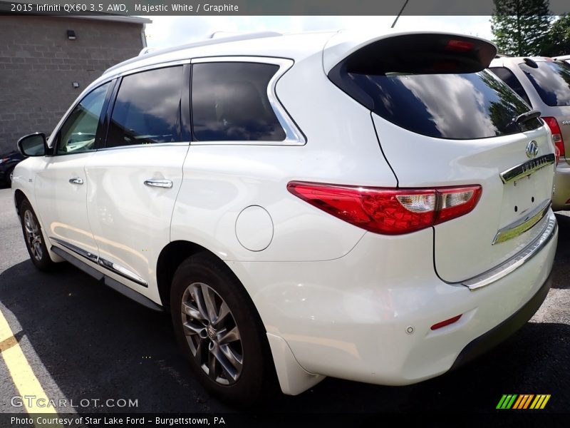 Majestic White / Graphite 2015 Infiniti QX60 3.5 AWD