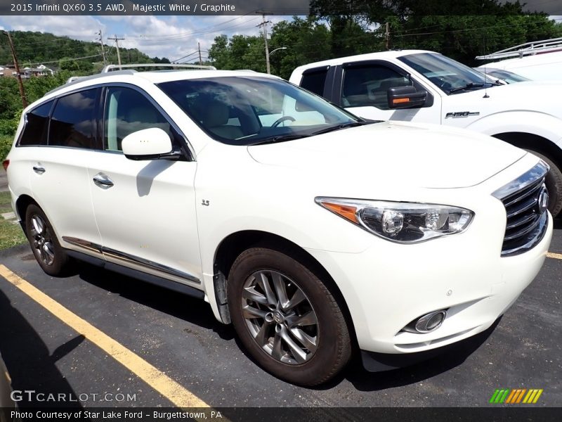 Majestic White / Graphite 2015 Infiniti QX60 3.5 AWD