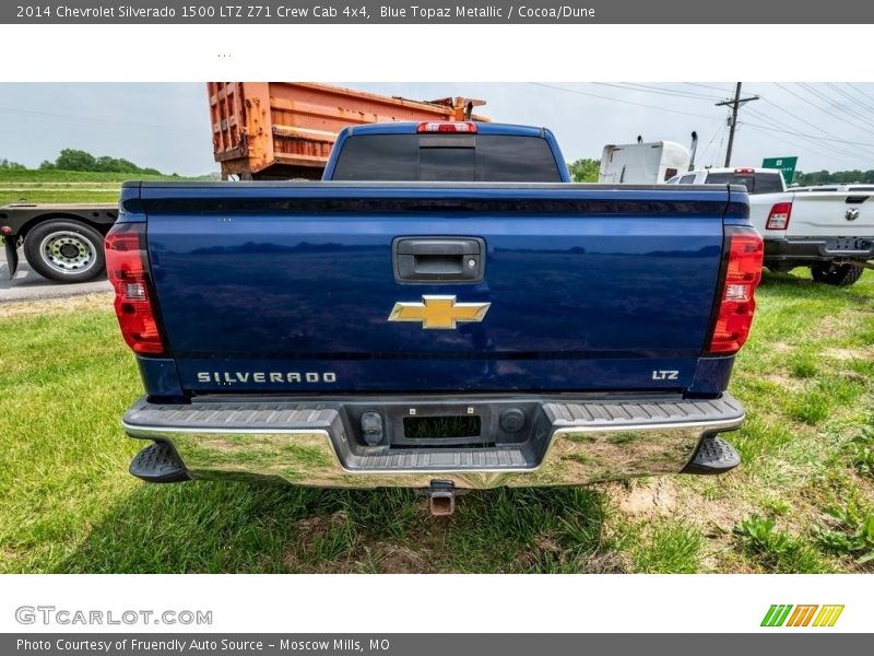 Blue Topaz Metallic / Cocoa/Dune 2014 Chevrolet Silverado 1500 LTZ Z71 Crew Cab 4x4