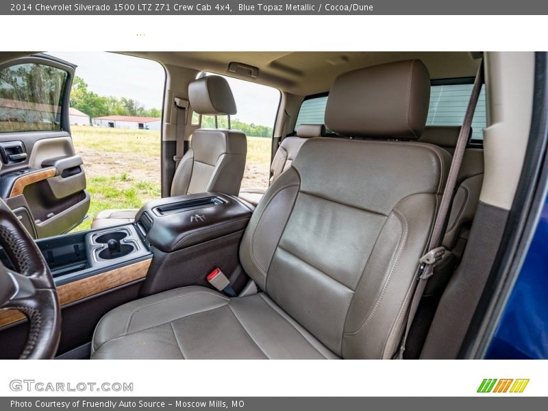 Blue Topaz Metallic / Cocoa/Dune 2014 Chevrolet Silverado 1500 LTZ Z71 Crew Cab 4x4
