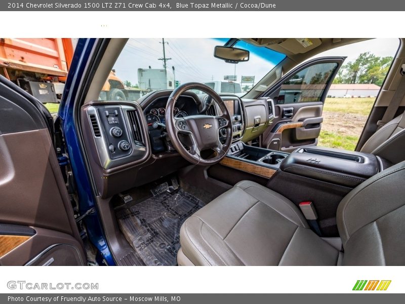 Blue Topaz Metallic / Cocoa/Dune 2014 Chevrolet Silverado 1500 LTZ Z71 Crew Cab 4x4