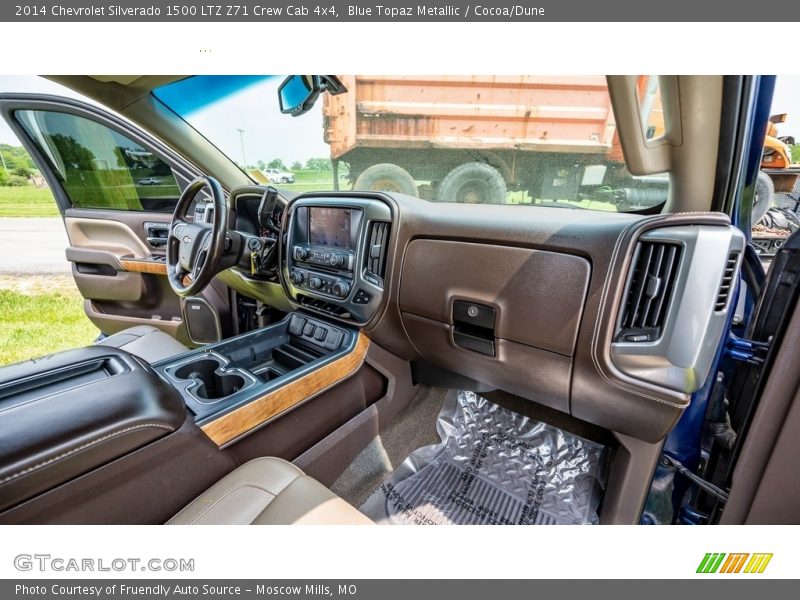 Blue Topaz Metallic / Cocoa/Dune 2014 Chevrolet Silverado 1500 LTZ Z71 Crew Cab 4x4