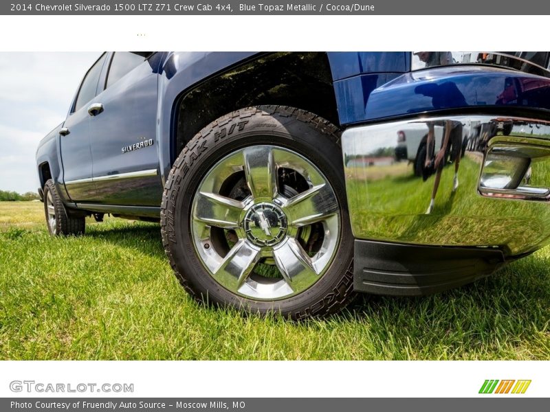 Blue Topaz Metallic / Cocoa/Dune 2014 Chevrolet Silverado 1500 LTZ Z71 Crew Cab 4x4