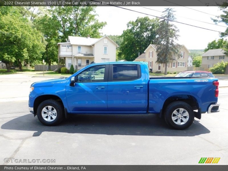 Glacier Blue Metallic / Jet Black 2022 Chevrolet Silverado 1500 LT Crew Cab 4x4
