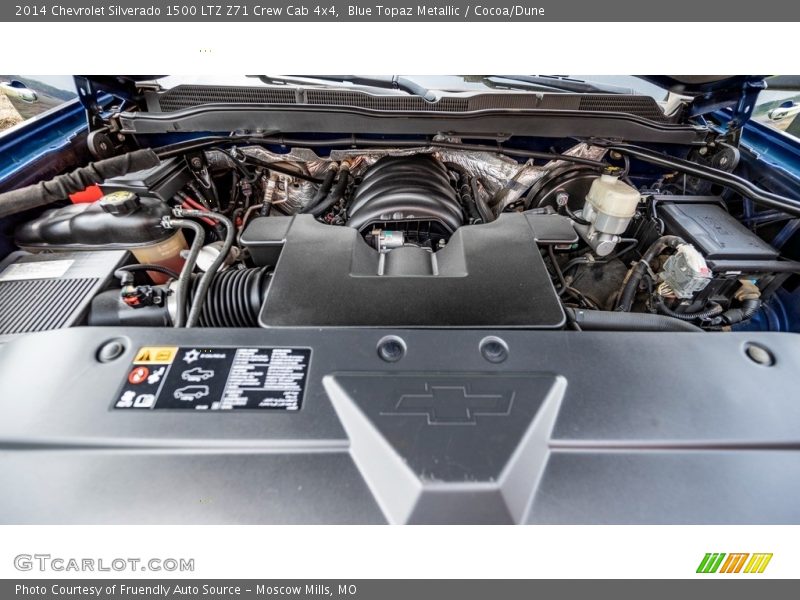 Blue Topaz Metallic / Cocoa/Dune 2014 Chevrolet Silverado 1500 LTZ Z71 Crew Cab 4x4