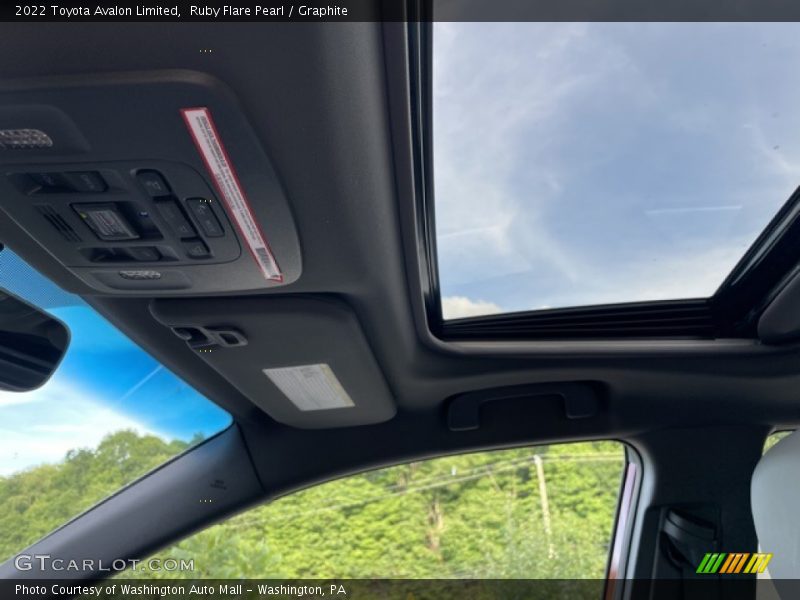 Sunroof of 2022 Avalon Limited