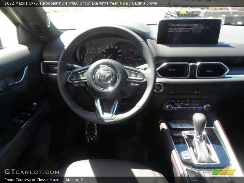 Snowflake White Pearl Mica / Caturra Brown 2022 Mazda CX-5 Turbo Signature AWD