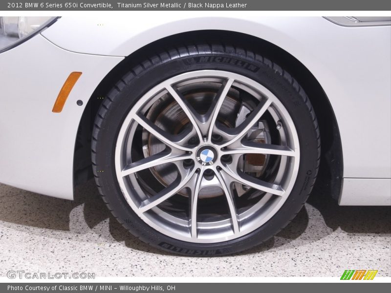 Titanium Silver Metallic / Black Nappa Leather 2012 BMW 6 Series 650i Convertible