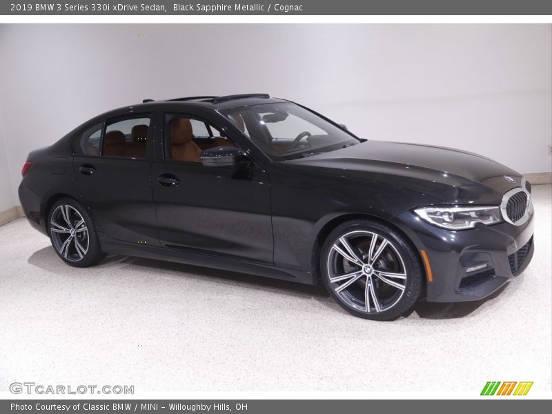 Black Sapphire Metallic / Cognac 2019 BMW 3 Series 330i xDrive Sedan