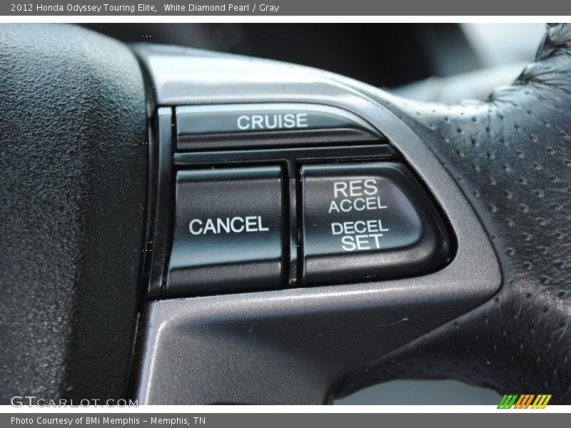White Diamond Pearl / Gray 2012 Honda Odyssey Touring Elite