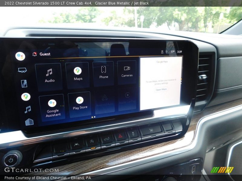 Glacier Blue Metallic / Jet Black 2022 Chevrolet Silverado 1500 LT Crew Cab 4x4