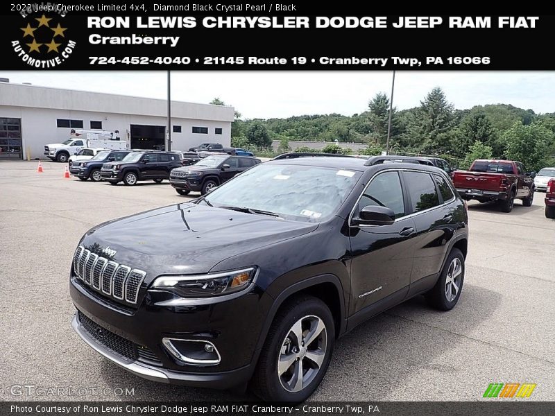 Diamond Black Crystal Pearl / Black 2022 Jeep Cherokee Limited 4x4