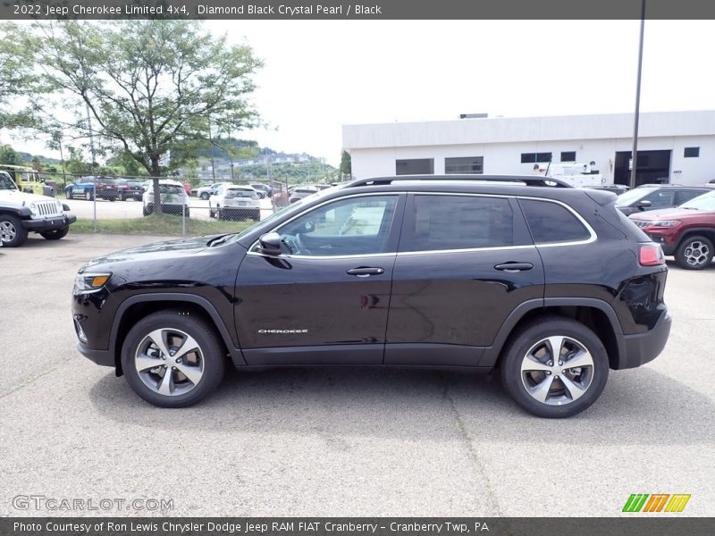 Diamond Black Crystal Pearl / Black 2022 Jeep Cherokee Limited 4x4