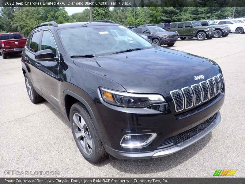 Diamond Black Crystal Pearl / Black 2022 Jeep Cherokee Limited 4x4