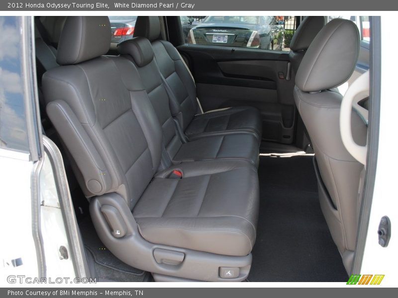 White Diamond Pearl / Gray 2012 Honda Odyssey Touring Elite