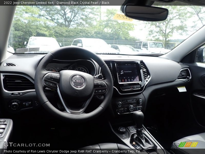 Diamond Black Crystal Pearl / Black 2022 Jeep Cherokee Limited 4x4