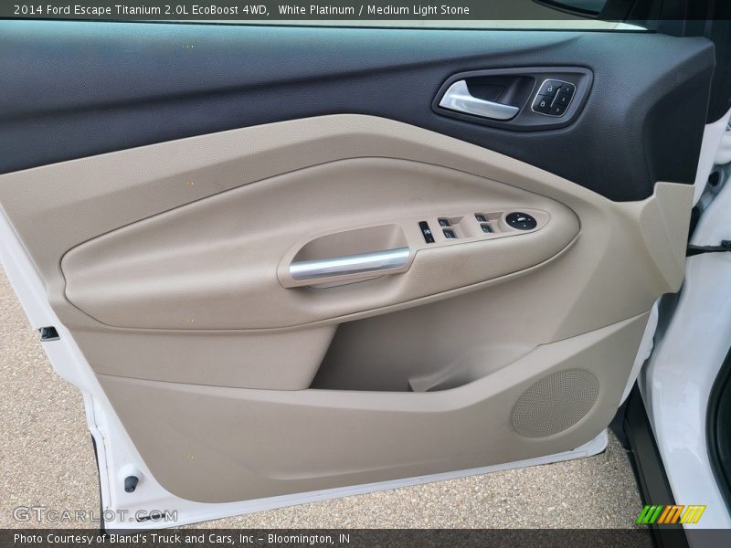 White Platinum / Medium Light Stone 2014 Ford Escape Titanium 2.0L EcoBoost 4WD