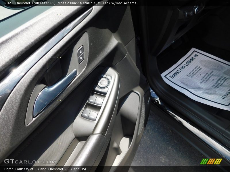 Mosaic Black Metallic / Jet Black w/Red Accents 2022 Chevrolet TrailBlazer RS