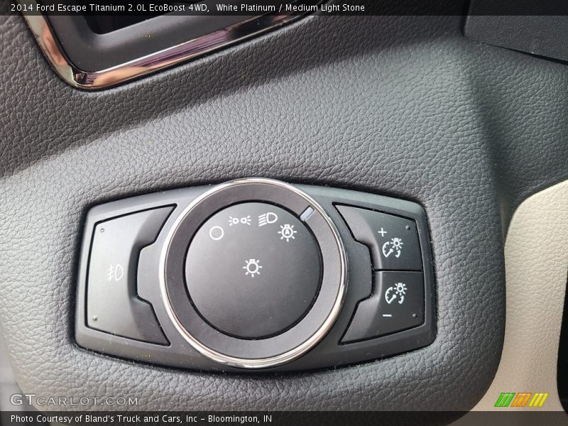White Platinum / Medium Light Stone 2014 Ford Escape Titanium 2.0L EcoBoost 4WD