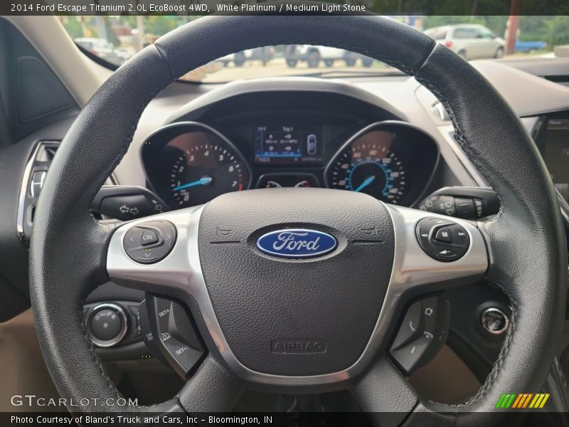 White Platinum / Medium Light Stone 2014 Ford Escape Titanium 2.0L EcoBoost 4WD