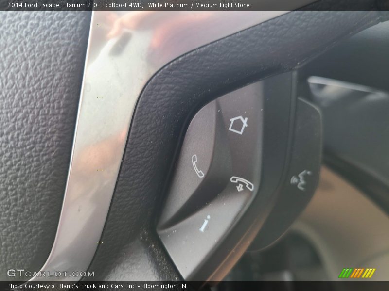 White Platinum / Medium Light Stone 2014 Ford Escape Titanium 2.0L EcoBoost 4WD