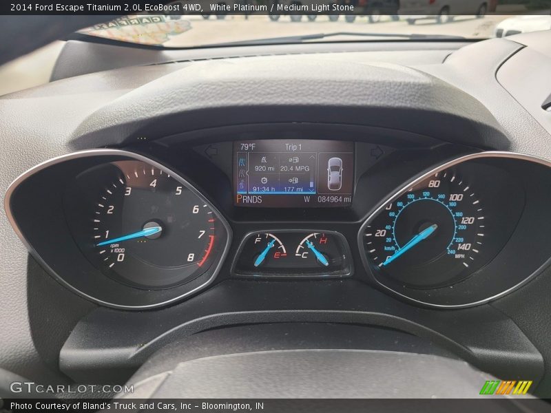 White Platinum / Medium Light Stone 2014 Ford Escape Titanium 2.0L EcoBoost 4WD