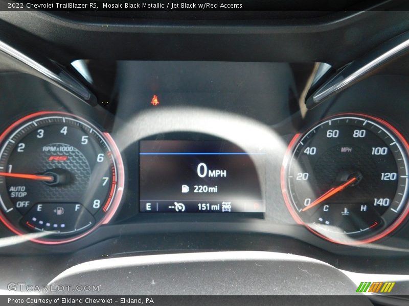 Mosaic Black Metallic / Jet Black w/Red Accents 2022 Chevrolet TrailBlazer RS