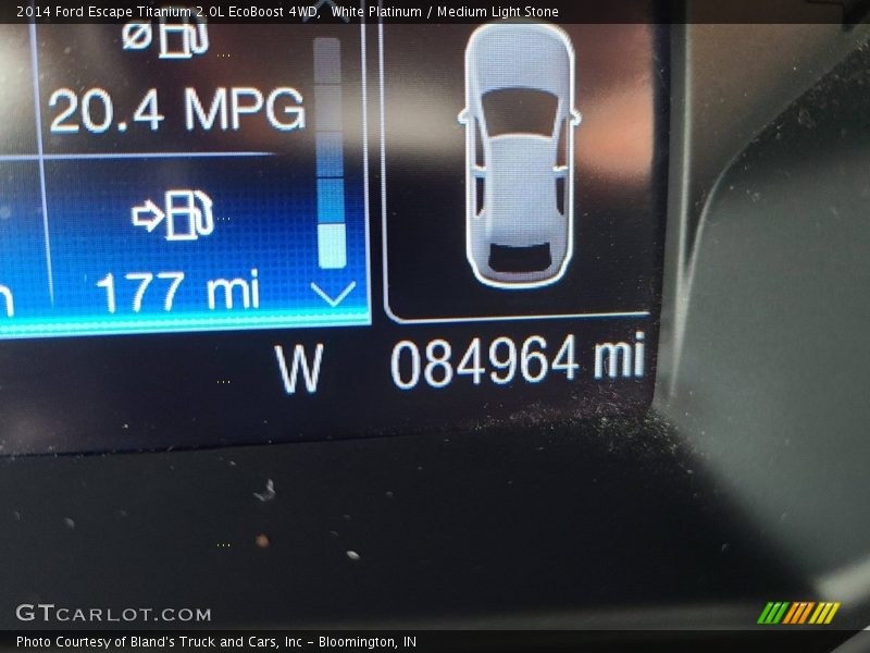 White Platinum / Medium Light Stone 2014 Ford Escape Titanium 2.0L EcoBoost 4WD
