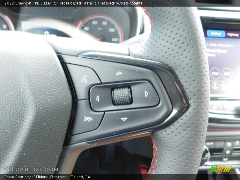 Mosaic Black Metallic / Jet Black w/Red Accents 2022 Chevrolet TrailBlazer RS