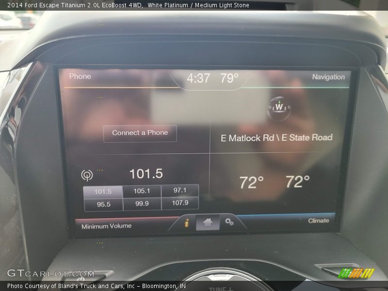 White Platinum / Medium Light Stone 2014 Ford Escape Titanium 2.0L EcoBoost 4WD