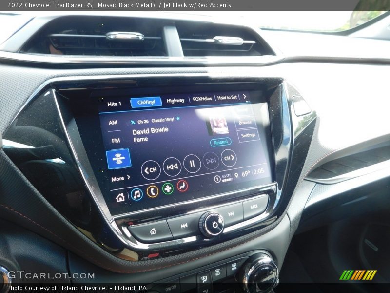 Mosaic Black Metallic / Jet Black w/Red Accents 2022 Chevrolet TrailBlazer RS