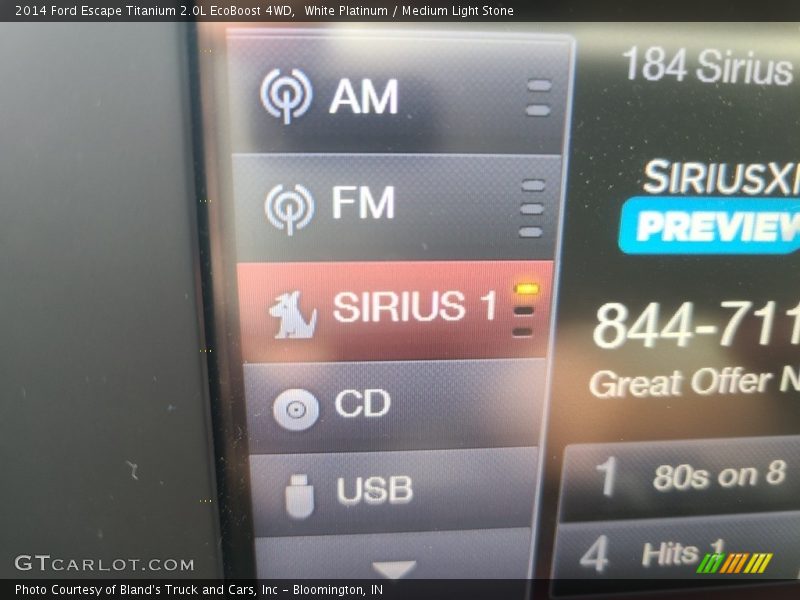 White Platinum / Medium Light Stone 2014 Ford Escape Titanium 2.0L EcoBoost 4WD