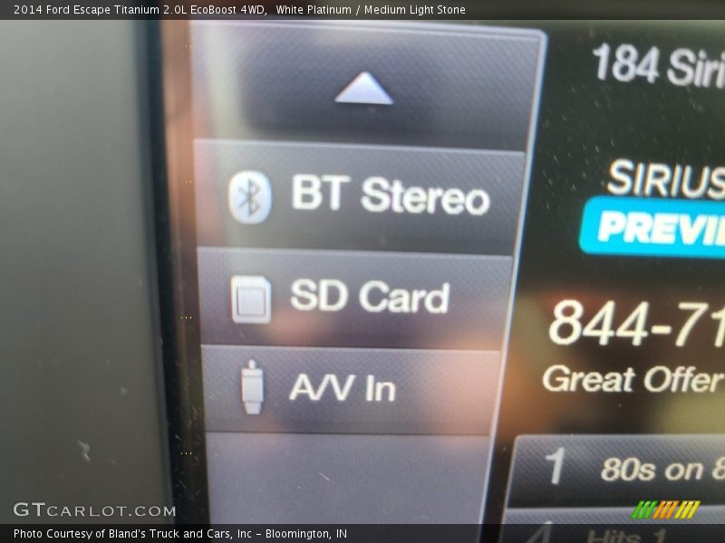 White Platinum / Medium Light Stone 2014 Ford Escape Titanium 2.0L EcoBoost 4WD