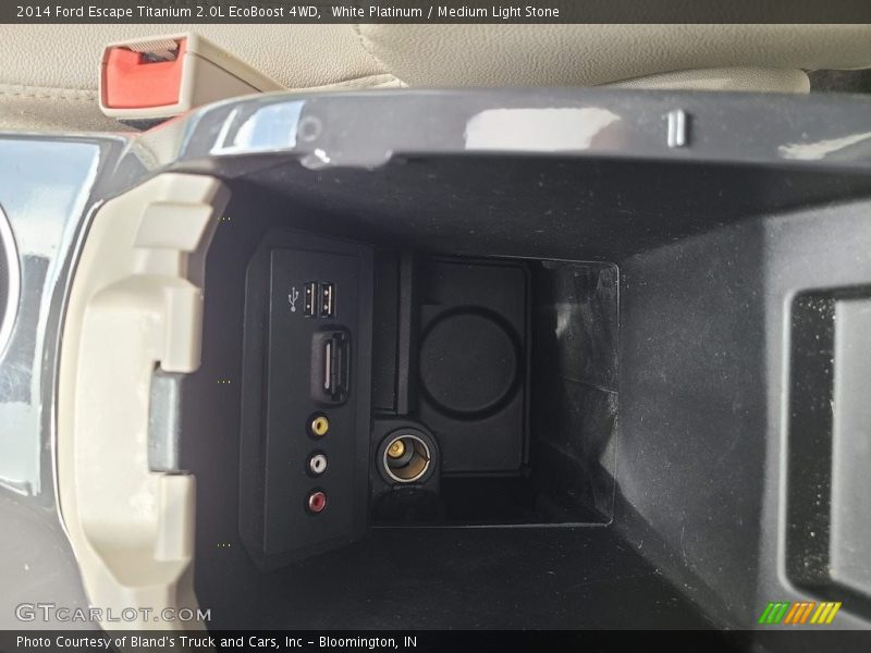 White Platinum / Medium Light Stone 2014 Ford Escape Titanium 2.0L EcoBoost 4WD
