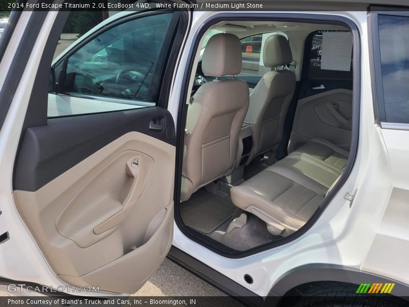 White Platinum / Medium Light Stone 2014 Ford Escape Titanium 2.0L EcoBoost 4WD