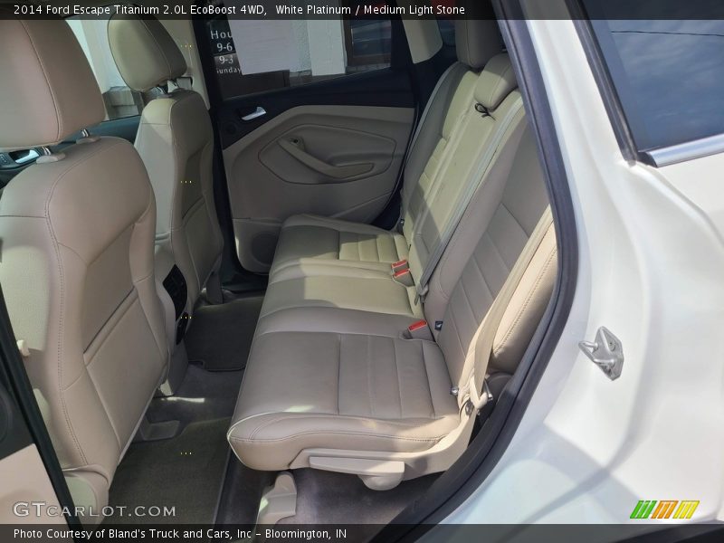 White Platinum / Medium Light Stone 2014 Ford Escape Titanium 2.0L EcoBoost 4WD