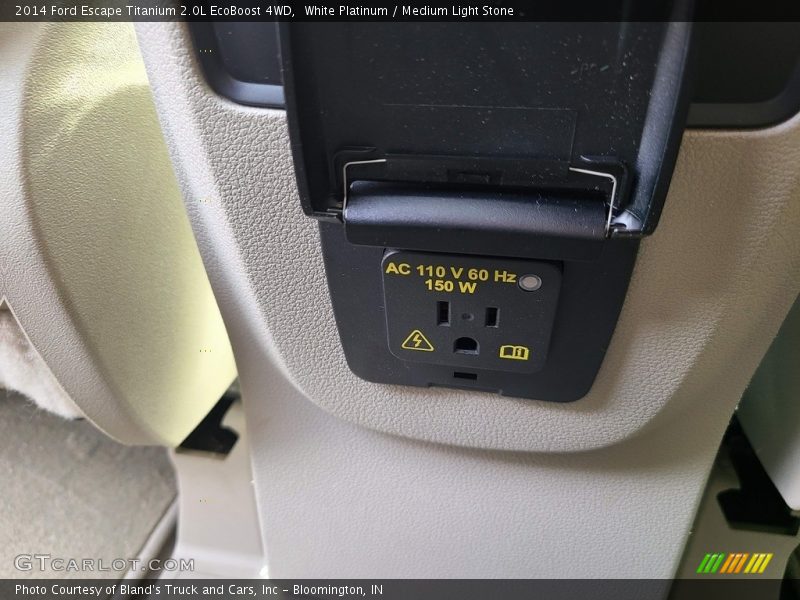 White Platinum / Medium Light Stone 2014 Ford Escape Titanium 2.0L EcoBoost 4WD