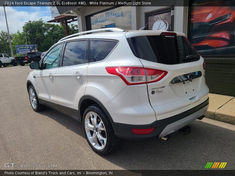 White Platinum / Medium Light Stone 2014 Ford Escape Titanium 2.0L EcoBoost 4WD