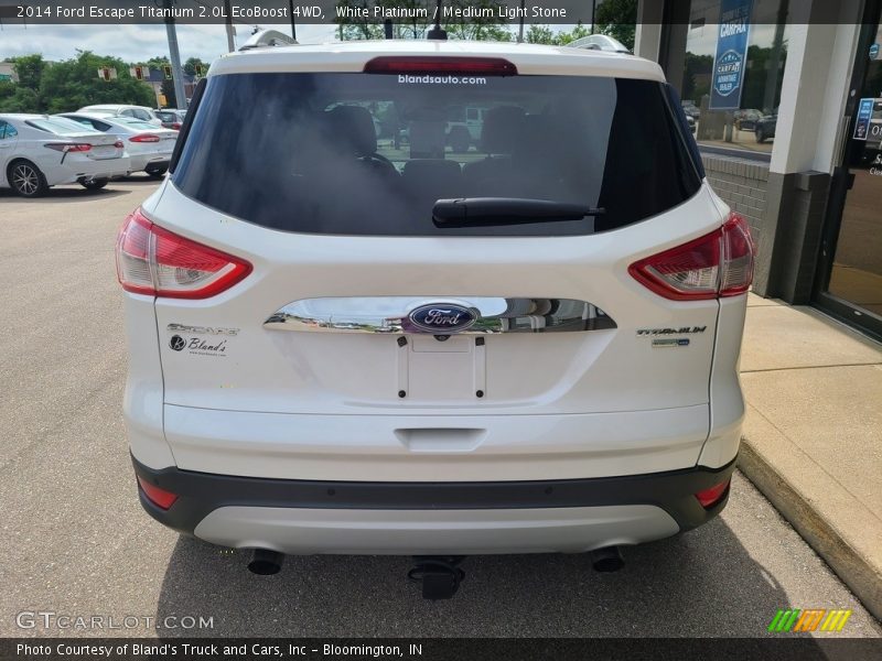 White Platinum / Medium Light Stone 2014 Ford Escape Titanium 2.0L EcoBoost 4WD