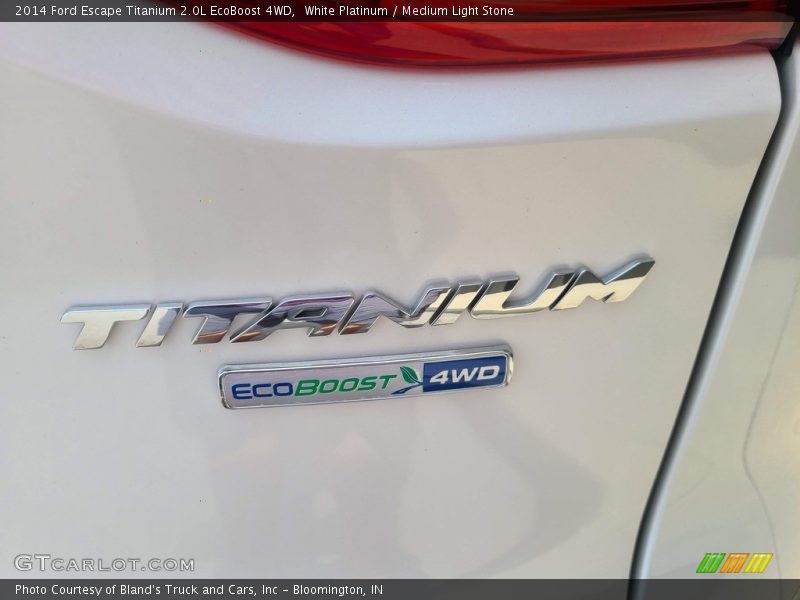 White Platinum / Medium Light Stone 2014 Ford Escape Titanium 2.0L EcoBoost 4WD