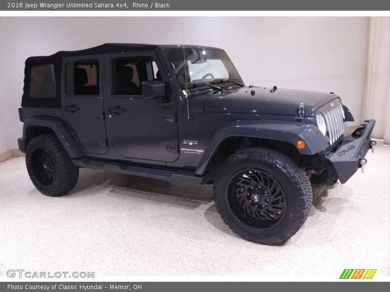 Rhino / Black 2018 Jeep Wrangler Unlimited Sahara 4x4