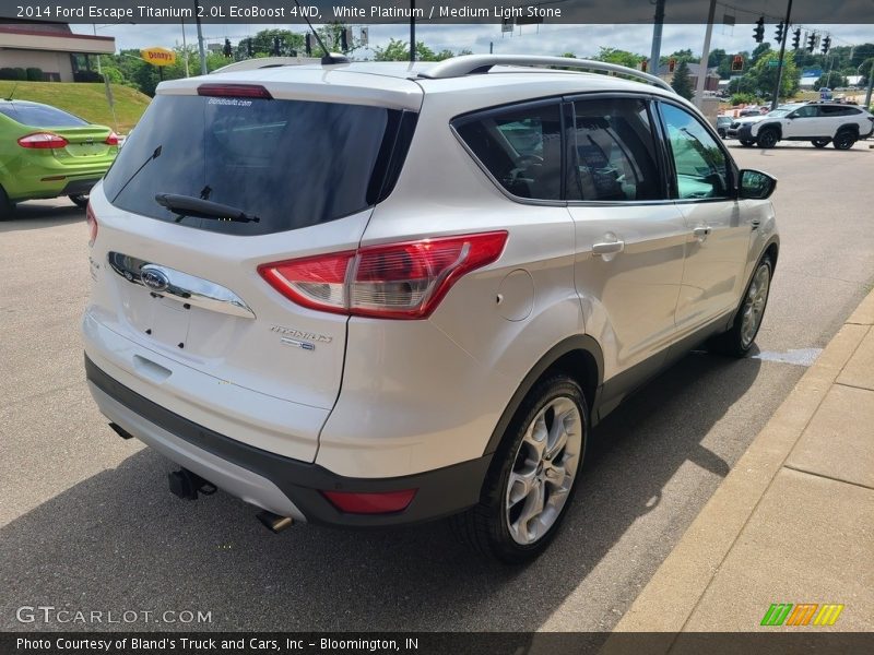 White Platinum / Medium Light Stone 2014 Ford Escape Titanium 2.0L EcoBoost 4WD