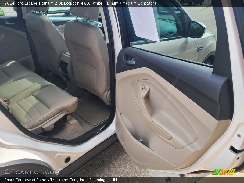 White Platinum / Medium Light Stone 2014 Ford Escape Titanium 2.0L EcoBoost 4WD
