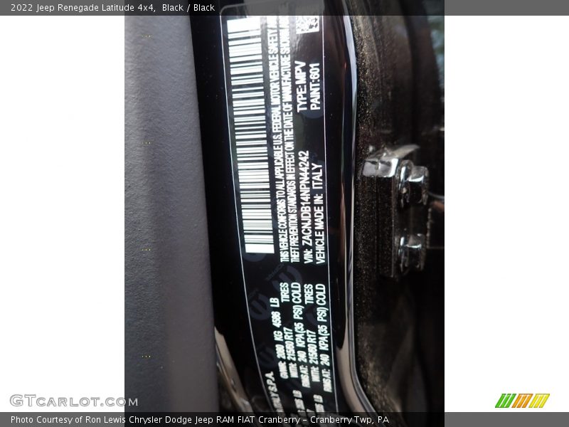 Black / Black 2022 Jeep Renegade Latitude 4x4