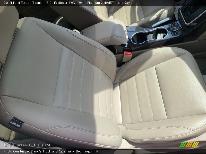 White Platinum / Medium Light Stone 2014 Ford Escape Titanium 2.0L EcoBoost 4WD