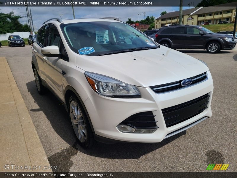 White Platinum / Medium Light Stone 2014 Ford Escape Titanium 2.0L EcoBoost 4WD