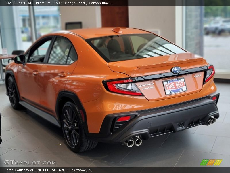 Solar Orange Pearl / Carbon Black 2022 Subaru WRX Premium