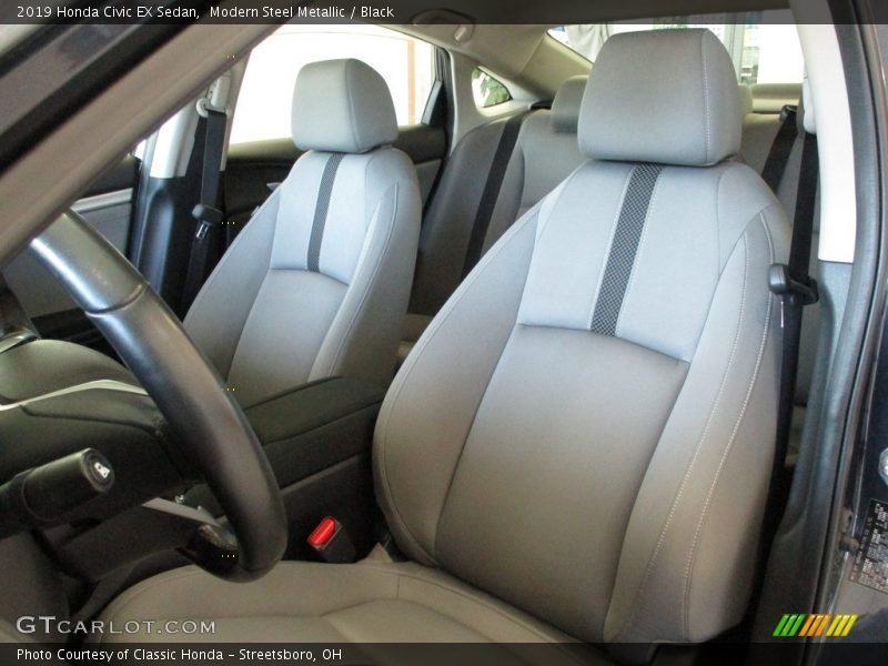 Modern Steel Metallic / Black 2019 Honda Civic EX Sedan